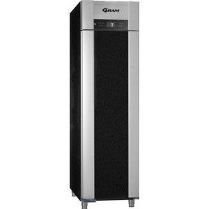 Gram RVS koelkast euronorm enkeldeurs zwart | 465liter