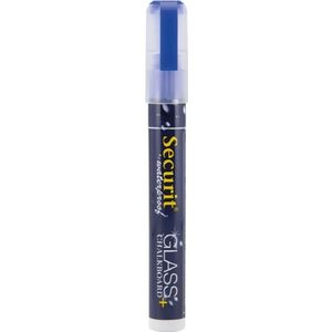 Waterproof krijtstift met 2-6mm penpunt | Glas + Krijtbord | Blauw | Vloeibaar krijt