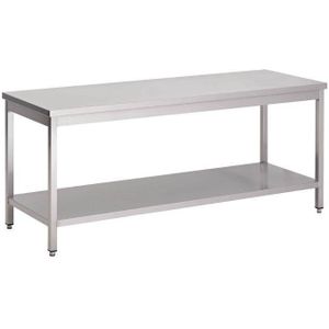 RVS werktafel met onderblad | 60 cm diep | 8 Formaten70 (L) x 60 (B) x 85 (H) cm