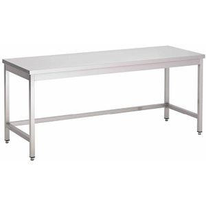 Werktafel zonder onderblad | RVS | 1400(l)x600(d)x880(h)mm