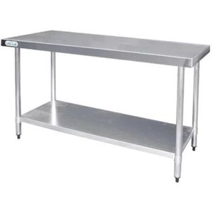 RVS Werktafel met Schap | 60 cm diep | 5 formaten90bx60dx90h cm