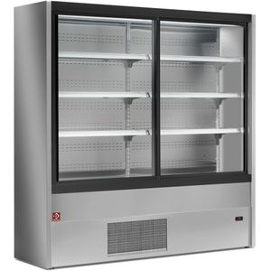 Gekoelde Wandvitrine met glazen deuren | Air forced | 1500x545xh1900