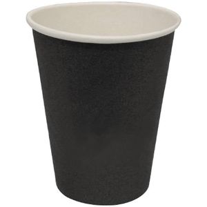 Recyclebare Koffiebekers Zwart (1000 Stuks) | 3 Formaten34cl