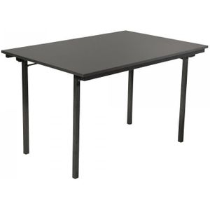 Klaptafel U-Table | Melamine | Antraciet | 120 x 80 x 74 cm