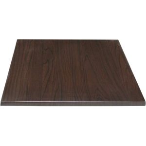 Vierkant tafelblad donkerbruin | 2 Afmetingen70 x 70 cm