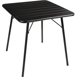 Stalen Vierkanten Tafel Zwart 70CM