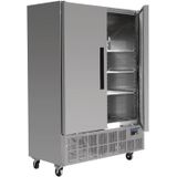 Slimline RVS Horeca koelkast Dubbel Pro - 960 Liter - 134x70x(h)200cm