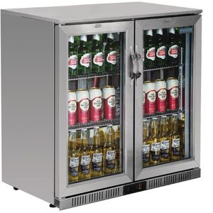 Polar G-serie 2-Deurs Barkoeling - klapdeuren - RVS 208 Liter - 900x520x(H)900mm
