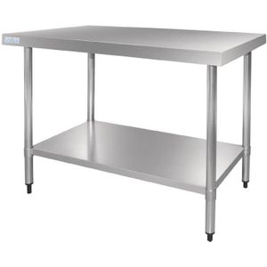 RVS Werktafel | 70 cm diep | 5 formaten120(b)x70(d)x90(h)