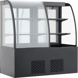 Zwarte Koelvitrine | Incl. Verlichting | 345+300L | 1415x730x1490 MM90 tot 150 cm