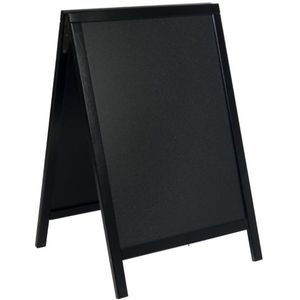 Black Woody groot stoepkrijt bord | Hout | 129,5(h) x 72(b) x 6,5(d)cm