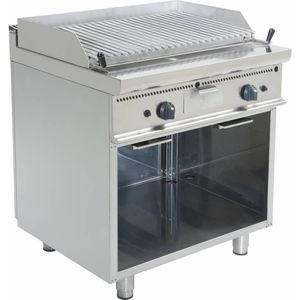 Dubbele Lavasteengrill Tafelmodel met Open OnderstelLager dan 90 cm