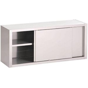 Wandkast met schuifdeuren RVS | 7 Formaten60 (H) x 100 (L) x 40 (D) cm