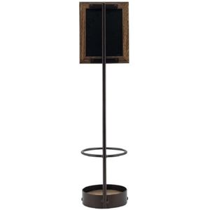 Flessendisplay met krijtbordframes | Metaal & hout | 679g