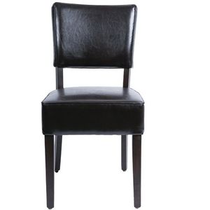Bolero robuuste kunstlederen stoel  | donkerbruin  | 85,8 x 42,6 x 45 cm  | (2 stuks)