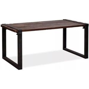 Tafel  | Bruin-zwart  | Hardhout | Laag |  220x80x76cm