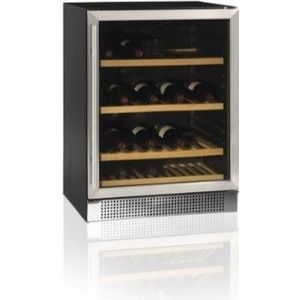 Zwarte wijnkoeler | Roestvrijstalen deur | 45 Flessen620 x 520 x 900