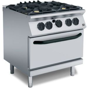 Gastro-Inox 700 HP gasfornuis | 4 branders | gasovenLager dan 90 cm