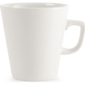 Plain Whiteware latte mokken 440ml (6 stuks)