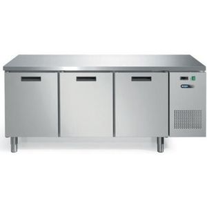 Koelwerkbank met Werkblad RVS  3 Deuren | 193 x 70 x 85 cmLager dan 90 cm