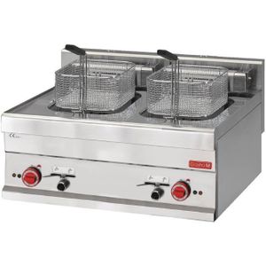 Elektrische friteuse 2x10 liter RVS