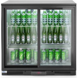 Barkoelkast Glazen Schuifdeuren - 228 Liter - Gehard Glas - 900x500x(H)900mm