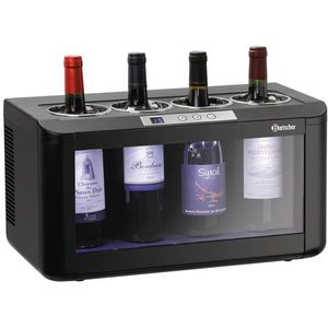 Elektrische wijnkoeler | Kunststof | 4x Ø90 mm | 5°C tot 18°C