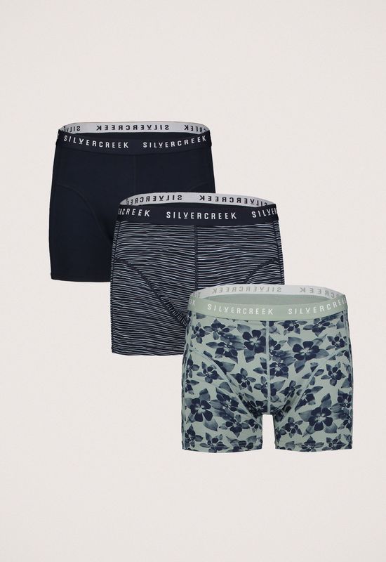 Silvercreek-
Boxershort 3 Pack-
Blue Dark