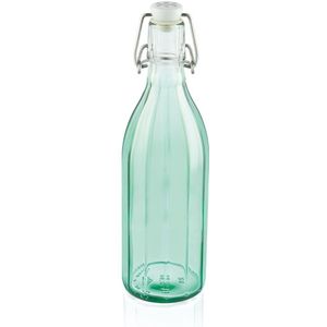 Leifheit 36322 Glazen Facetfles 0.5L Transparant/Groen