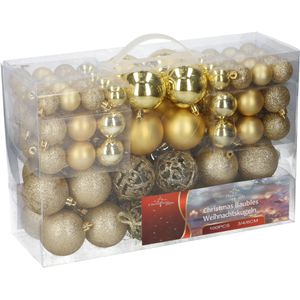 Plastic Kerstballen 100 Stuks Goud
