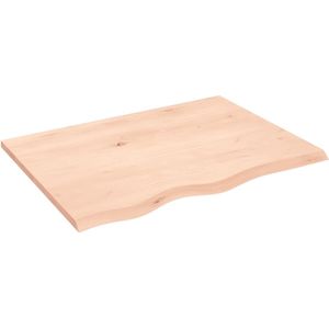 Wandschap 80x60x2 cm onbehandeld massief eikenhout