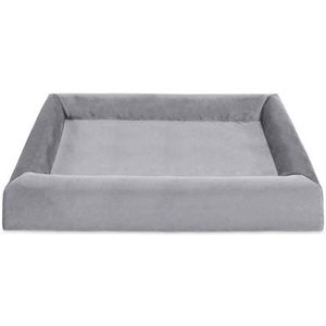 BIA BED ROYAL FLUWEEL OVERTREK HONDENMAND GRIJS BIA-80 100X80X15 CM