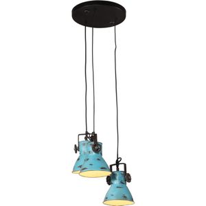Hanglamp 25 W E27 30x30x100 cm verweerd blauw