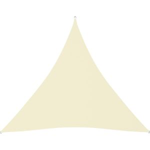 Zonnescherm driehoekig 4,5x4,5x4,5 m oxford stof crmekleurig