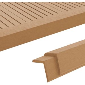 Terras hoekplinten 170 cm HKC teakkleur 5 st