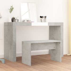 VidaXL Kaptafelkruk 70x35x45 cm - Bewerkt Hout - Betongrijs