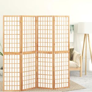 Kamerscherm inklapbaar 4 panelen Japanse stijl 160x170 cm