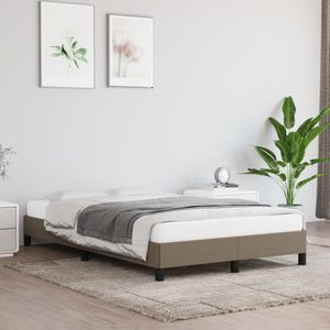 VidaXL Bedframe Stof Taupe 120x200 cm