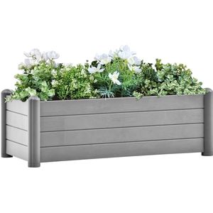 vidaXL-Plantenbak-verhoogd-100x43x35-cm-PP-steengrijs