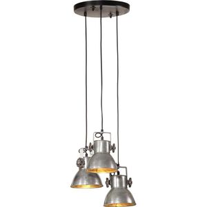 Hanglamp 25 W E27 30x30x100 cm vintage zilverkleurig