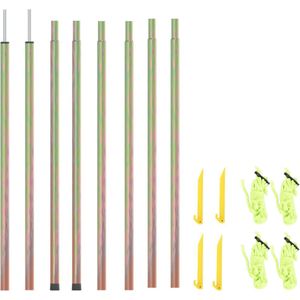 Zonneschermstokken 2 st 200 cm gegalvaniseerd staal