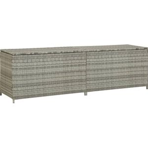 Tuinbox 200x50x60 cm poly rattan grijs