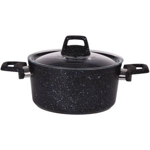 Excellent Houseware Braadpan met deksel 2,7 L aluminium - Inhoud 2,7 L - Stevige handvatten