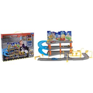 Tender Toys Speelgoedset met 4 auto&#39;s 62x31x33 cm grijs en blauw