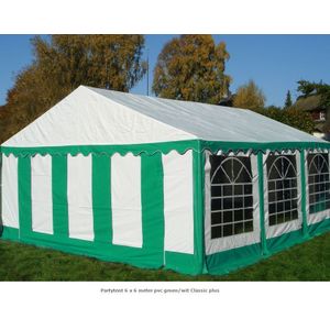 Classic Plus Partytent PVC 3x6x2 mtr in Wit-Groen