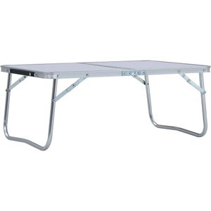 Campingtafel inklapbaar 60x40 cm aluminium wit