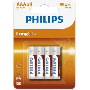 Philips LongLife Batterij AAA 4-pack