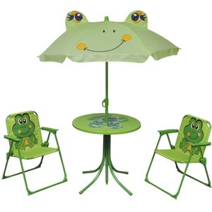 3-delige Bistroset voor kinderen met parasol groen