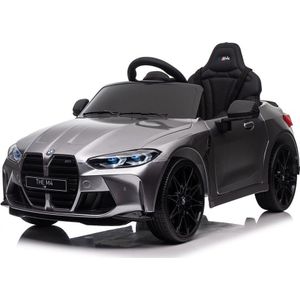 BMW M4, 12 volt elektrische kinderauto, Leder zitje, Rubberen banden, Kinder Accu Auto!