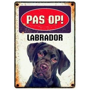 PLENTY GIFTS WAAKBORD BLIK LABRADOR 15X21 CM